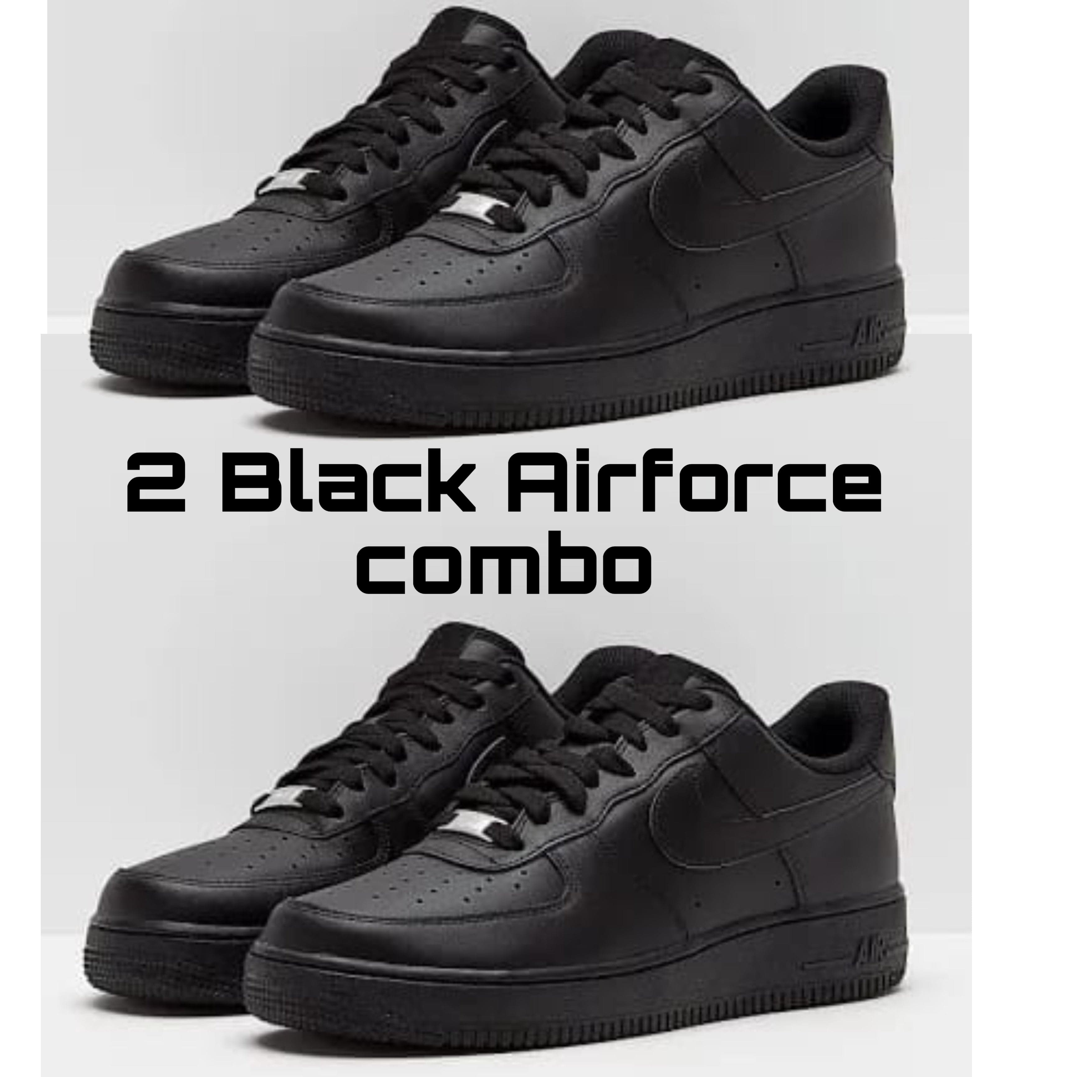 Black + Black Airforces combo