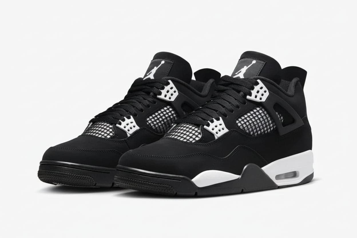 Jordan Retro 4 Black and White